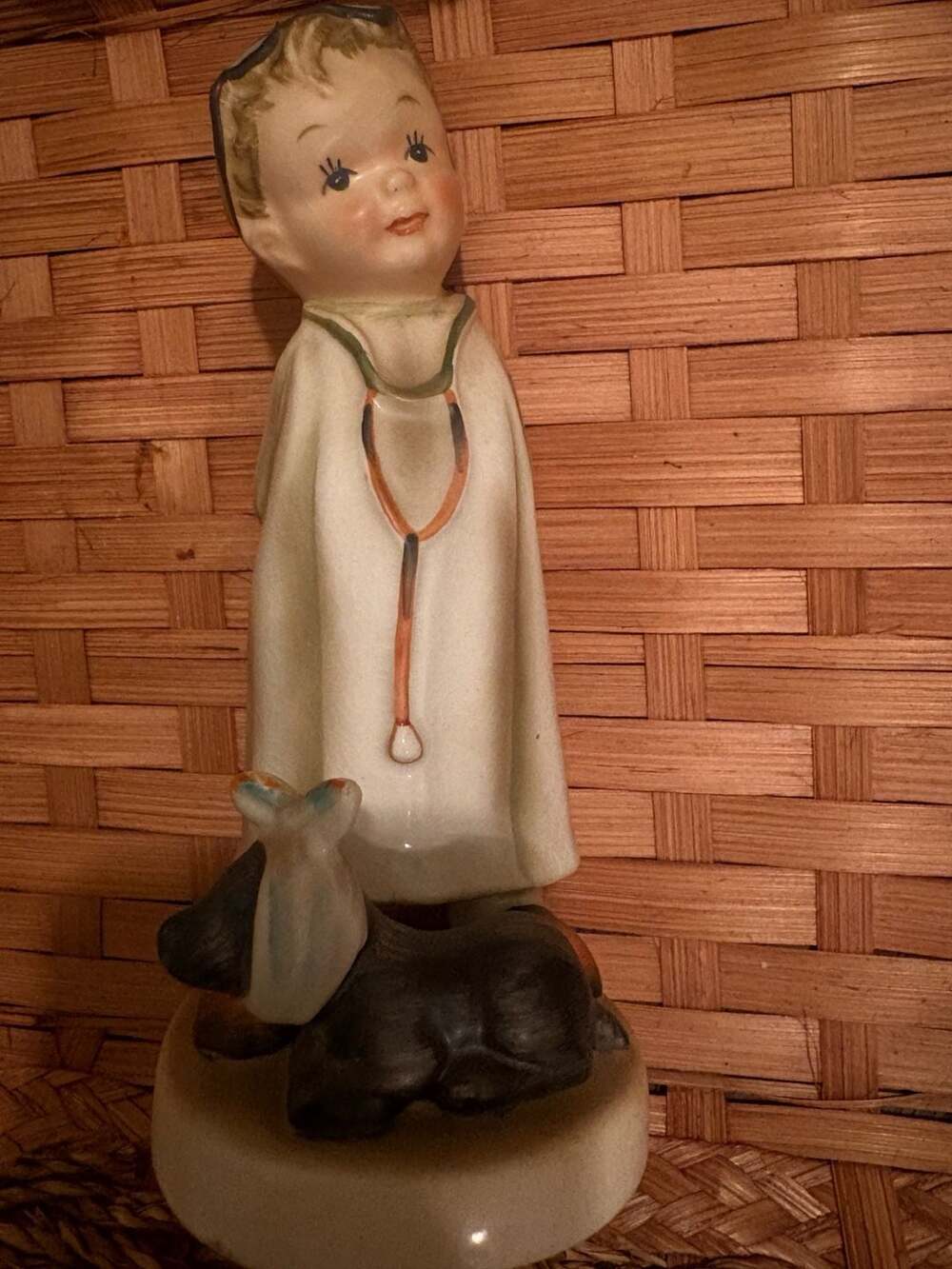 Vintage Napco Little Vet Boy with Dog Ceramic Figurine AH1B